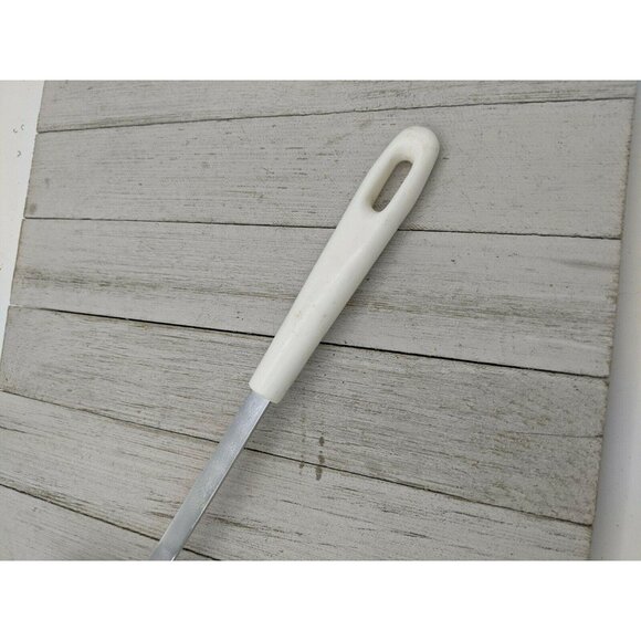 Round Skimmer Drainer Strainer Almond Handle Chrome Plated 13 1/2" - Picture 5 of 6